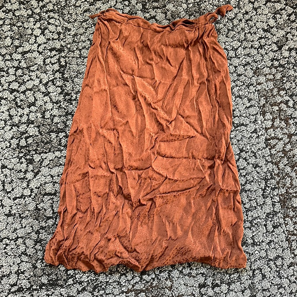 Brown wrap skirt